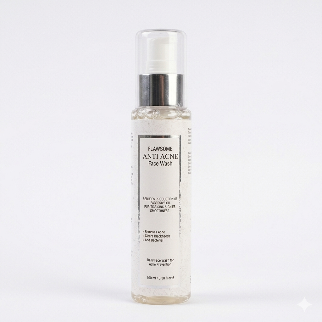 FLAWSOME Anti Acne Face Wash – Deep Purifying & Oil Control Daily Cleanser