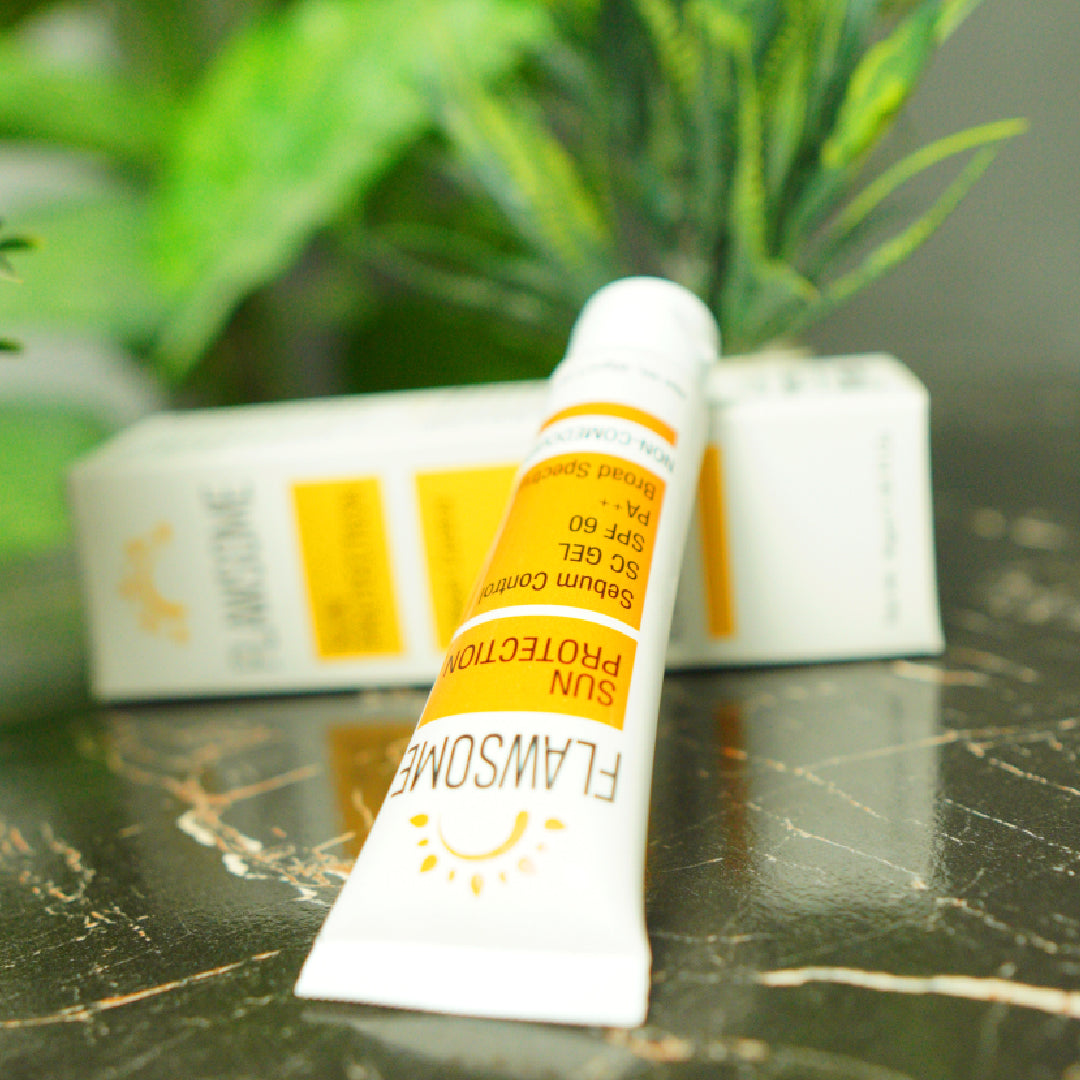 FLAWSOME Sun Protection SC Gel – SPF 60 PA++ Broad Spectrum Sebum Control Formula